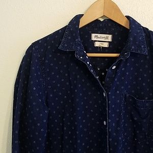 Madewell polka dot shirt L